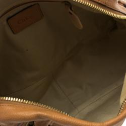 Pre Owned Chloe Tan Leather Medium Paraty Shoulder Bag