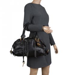 Pre Owned Chloe Black Leather Medium Paddington Satchel