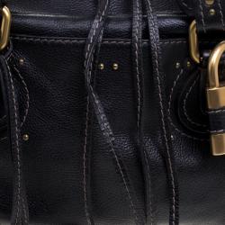 Pre Owned Chloe Black Leather Medium Paddington Satchel