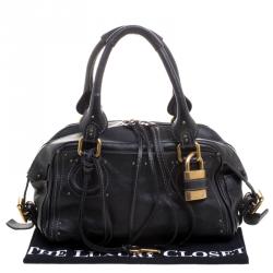 Pre Owned Chloe Black Leather Medium Paddington Satchel