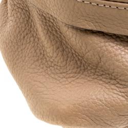 Pre Owned Chloe Beige Leather Medium Paraty Shoulder Bag