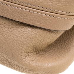 Pre Owned Chloe Beige Leather Medium Paraty Shoulder Bag