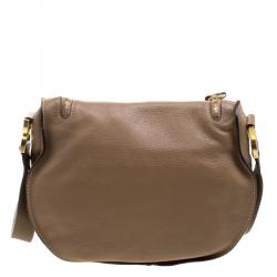 Pre Owned Chloe Brown Leather Medium Marcie Crossbody Bag