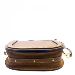 Pre Owned Chloe Brown Leather Small Nile Bracelet Shoulder Bag