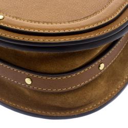 Pre Owned Chloe Brown Leather Small Nile Bracelet Shoulder Bag
