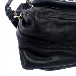 Pre Owned Chloe Black Leather Medium Paraty Shoulder Bag