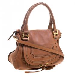 Pre Owned Chloe Brown Leather Medium Marcie Satchel