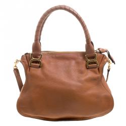 Pre Owned Chloe Brown Leather Medium Marcie Satchel