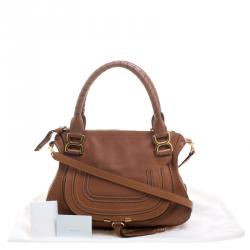 Pre Owned Chloe Brown Leather Medium Marcie Satchel
