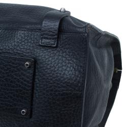 مملوكة مسبقًا حقيبة كلوي سالي جلد أسود بجيب أمامي