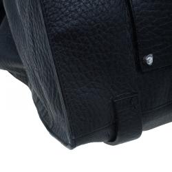 مملوكة مسبقًا حقيبة كلوي سالي جلد أسود بجيب أمامي