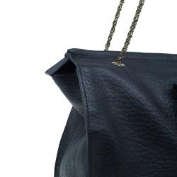 مملوكة مسبقًا حقيبة كلوي سالي جلد أسود بجيب أمامي