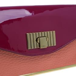 Pre Owned حقيبة كلوي سالي جلد عجل  أرجواني كلتش