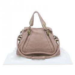 Chloe Beige Leather Medium Paraty Bag