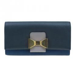 Pre Owned Chloe Two Tone Leather Bobbie Wallet 