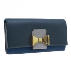 Pre Owned Chloe Two Tone Leather Bobbie Wallet 