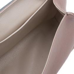 Pre Owned Chloe Beige/Black Leather Small June Bow Shoulder Bag