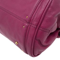Pre Owned Chloe Dark Fuchsia Leather Medium Paddington Satchel Bag