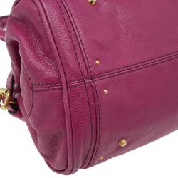 Pre Owned Chloe Dark Fuchsia Leather Medium Paddington Satchel Bag
