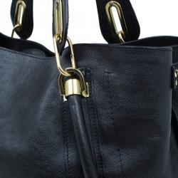 مملوكة مسبقًا حقيبة كلوي باراتي شوبر جلد أسود