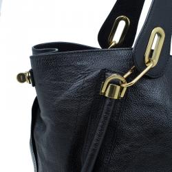 مملوكة مسبقًا حقيبة كلوي باراتي شوبر جلد أسود