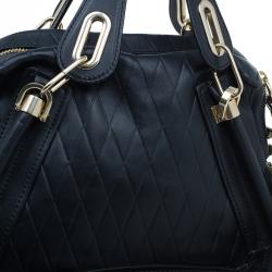 Pre Owned Chloe Black Quilted Leather Medium Paraty Bag