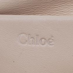 مملوكة مسبقًا حقيبة كلوي إلسي جلد ثعبان وردي مربعة