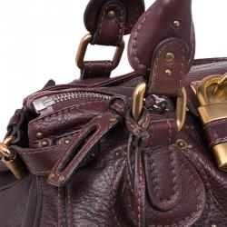 Pre Owned Chloe Chocolate Brown Leather Medium Paddington Satchel Bag