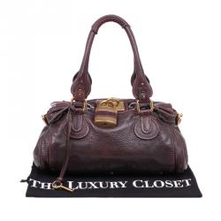 Pre Owned Chloe Chocolate Brown Leather Medium Paddington Satchel Bag