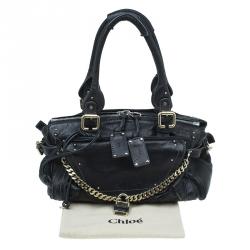Pre Owned Chloe Black Leather Paddington Capsule Satchel