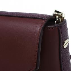 Pre Owned Chloe Burgundy Leather Cassie Crossbody Bag