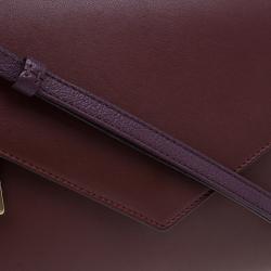 Pre Owned Chloe Burgundy Leather Cassie Crossbody Bag