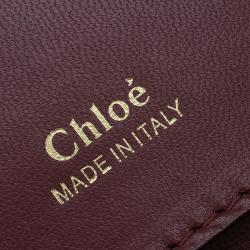 Pre Owned Chloe Burgundy Leather Cassie Crossbody Bag