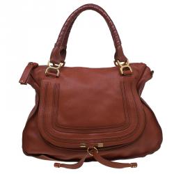 Marcie leather handbag Chloé Brown in Leather - 31439399