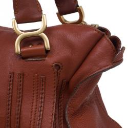 Pre Owned Chloe Brown Leather Large Marcie Satchel
