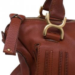 Pre Owned Chloe Brown Leather Large Marcie Satchel