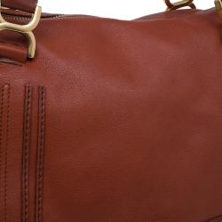 Pre Owned Chloe Brown Leather Large Marcie Satchel