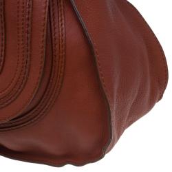 Pre Owned Chloe Brown Leather Large Marcie Satchel