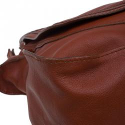 Pre Owned Chloe Brown Leather Large Marcie Satchel