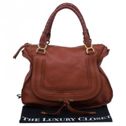Pre Owned Chloe Brown Leather Large Marcie Satchel