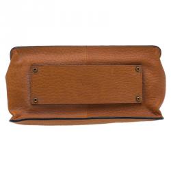 Pre Owned حقيبة كتف كلوي سالي جلد برتقالي محبب بقلاب متوسطة