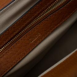 Pre Owned حقيبة كتف كلوي سالي جلد برتقالي محبب بقلاب متوسطة