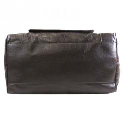 Pre Owned حقيبة كلوي أكليبس جلد بني داكن