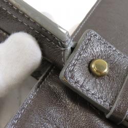 Pre Owned حقيبة كلوي أكليبس جلد بني داكن