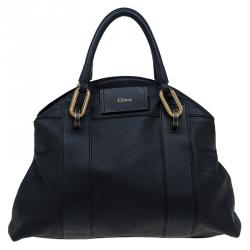 Pre Owned Chloe Black leather Dome Satchel