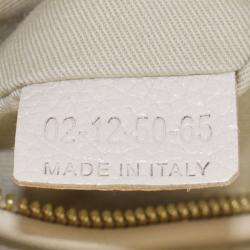 Pre Owned Chloe Ivory Leather Small Paraty Shoulder Bag