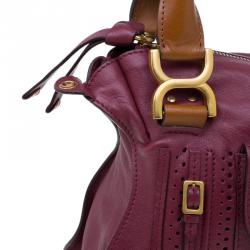 Pre Owned Chloe Burgundy Leather Medium Marcie Animation Shoulder Bag