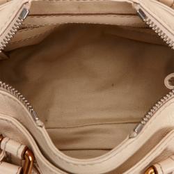 Pre Owned Chloe White Leather Mini Paddington Satchel