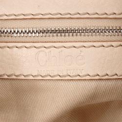 Pre Owned Chloe White Leather Mini Paddington Satchel