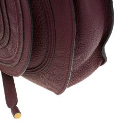 Pre Owned Chloe Burgundy Leather Medium Marcie Hobo